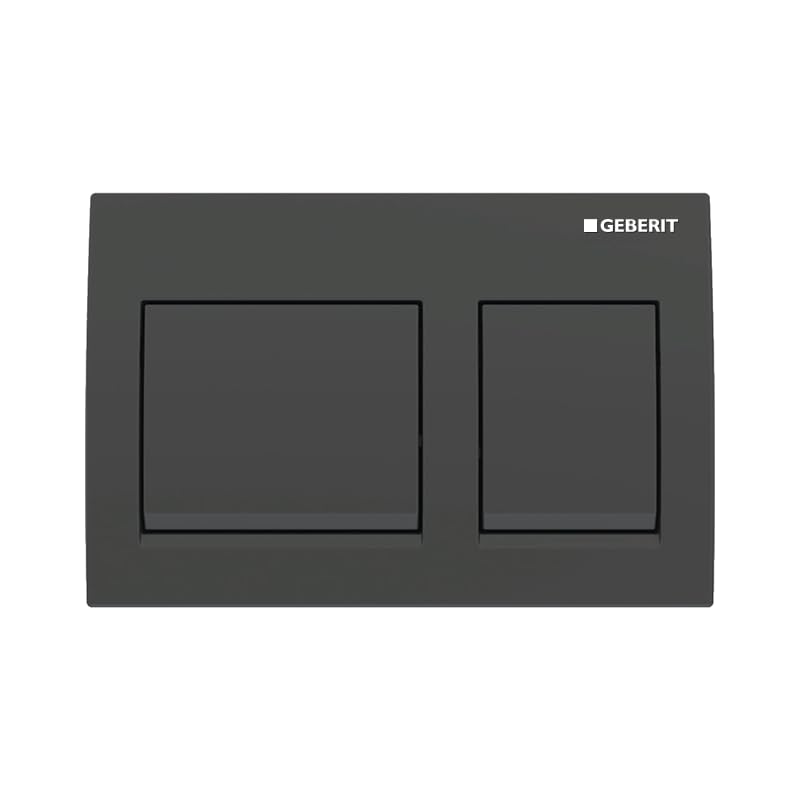 Geberit Alpha 35 Black Matt Flush Plate | 115.045.14.3 | 2 Years Warranty | Front Actuation Dual Push Plate