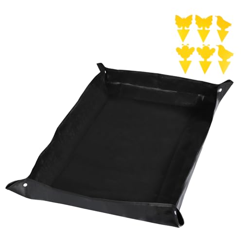 YSYLGL園芸用シート 100×150cm園芸用防水マット 折り畳み式 土入れ 植え替え・ペットケアに 強力防水&速乾設計 物理的虫捕りシート6枚付属 家庭用多機能マット 移植パッド 園芸用品 ガーデニング用 防水 汚れ防止 植え替えシート