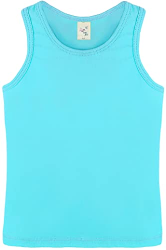 Lilax Girls' Racerback Tank Top 8 Turquoise
