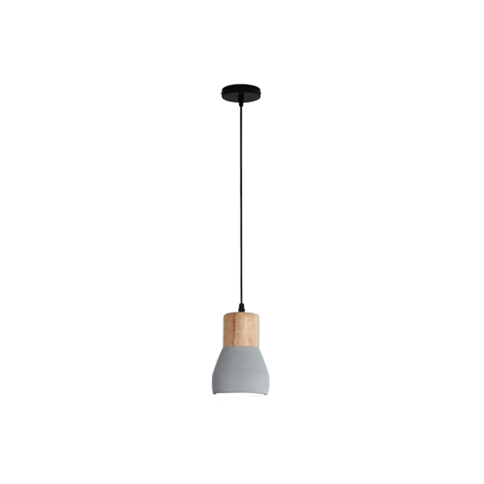 PLQWUJD Exquisite Chandelier Wooden Ceiling Light Fixture Cement Chandelier Pendant Ceiling Lamp E27 Close to Ceiling Light Concrete Semi Flush Mount Lighting(Gray)