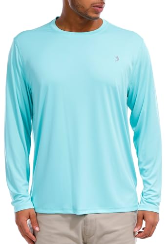 Reel Legends Mens UPF 50+ Solid Reel-Tec Long Sleeve Shirt Medium Mint