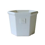 八幡化成 エコポット/植木鉢 六角型 200 ホワイト 『パピエ(Hachiman gardens:papier)』