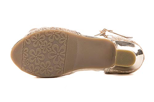 Little Kid's Girl's Glitter Pretty Party Dress Pumps Wedding Sandals(Toddler/Little Kid/Big Kid)4