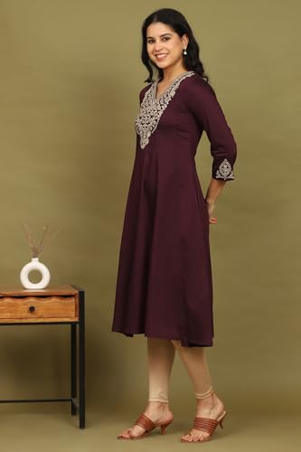 Image of W for Woman Zari Embroidered Anarkali Kurta