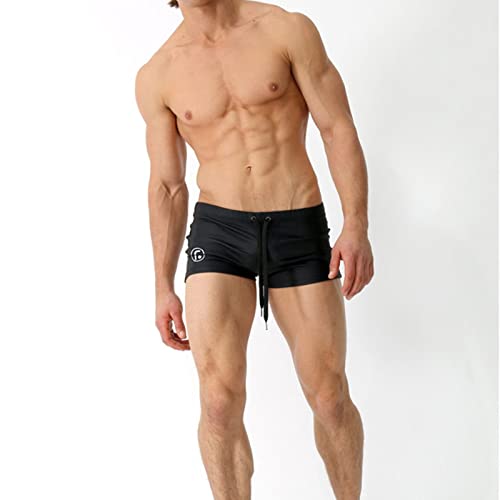 Mens Board Shorts Slim Swimwear Sexy Mens Swim Trunks Beachwear Chic Printed Breathable Surf Beach Pants Black2