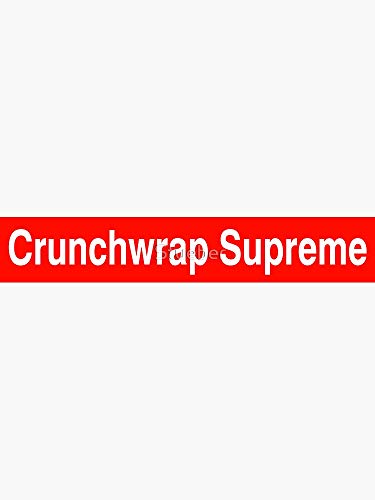 Crunchwrap Supreme Sticker - Sticker Graphic - Auto, Wall, Laptop, Cell, Truck Sticker for Windows, Cars, Trucks
