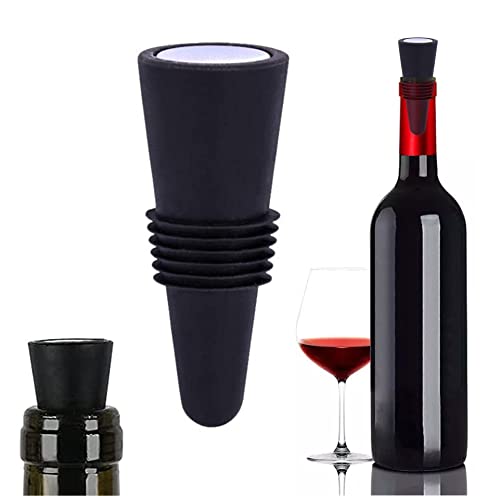 Wine Stoppers For Wine Bottles – 5 Vacuum Wine Corks For Wine Bottles And 1 Rubber Wine Sealer For Wine Bottles Best Wine Bottle Corks - In Gift Box #TOP4