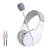 Produktbild Uqezagpa Verstellbare Over-Ear-Kopfhörer mit Mikrofon mit Geräuschunterdrückung, 3,5-mm-Stecker, für Gaming und Büro, transparent