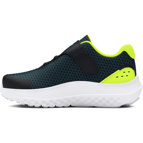 Under Armour Boys' Infant Surge 4 Alternate Closure, (003) Black/High Vis Yellow/Circuit Teal, 5, US