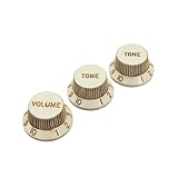 YJB PARTS ストラト用ノブ レリック インチミリ兼用 日本製 (レリックミントアイボリー)