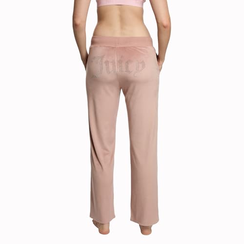 Image of Juicy Couture Women's Velvet Fleece Lounge Pajama Pant with Rhinestones