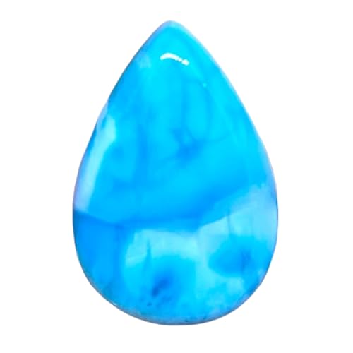 Larimar naturel en cabochon poire pour créer vos colliers et bagues d'été