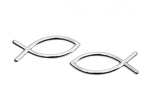 CREApop® Fish Scatter, Silver, Approx. 4 cm, Pack of 3