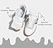 LUCKY STEP Unisex-Child Casual Sneakers Fashion Lightweight Walking Shoes Classic Retro Athletic Sneaker for Little Kids(10 M US White/Black)