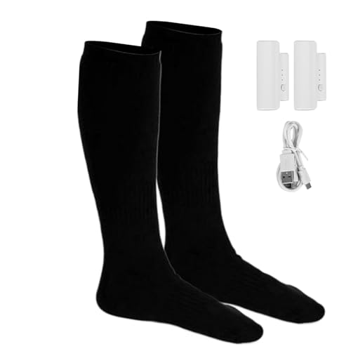 Chaussettes chauffantes rechargeables USB et thermiques de ski pour temps froid