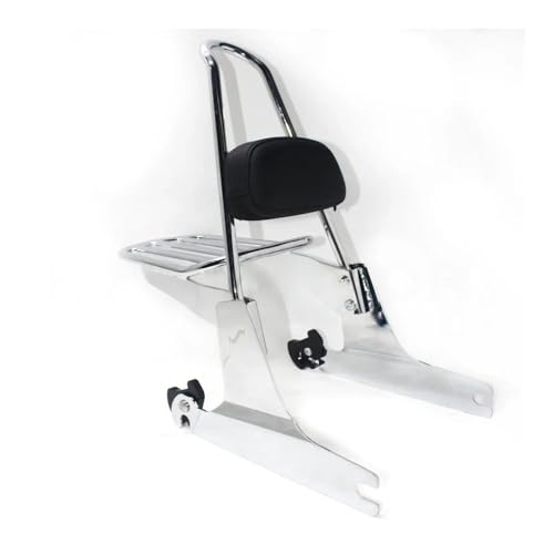 Dossier passager moto amovible haut de gamme avec porte-bagages noir pour Dyna 2007-2016