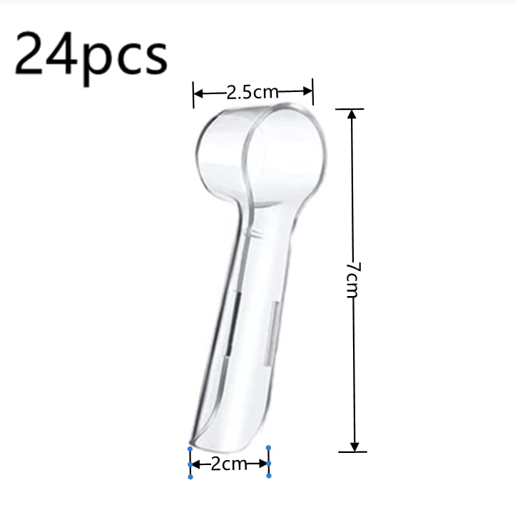 FZLANQ 24Pcs Toothbrush Head Dust Caps Transparent Toothbrush Head Covers Electric Toothbrush Head Covers for Protecting The Cleanliness of The Toothbrush Head - Image 2