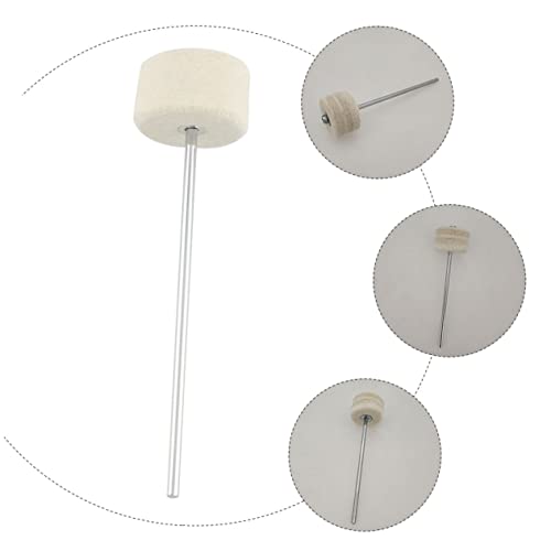 Mazo de repuesto para pedal de batería 18x5x5 cm blanco miniatura 6