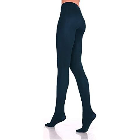 Lady Sofia Soft Microfiber Opaque Tights 100 Denier (M, Navy) Cover