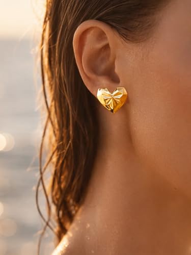Image of Rubans Demi Fine Stainless Steel Stud Earrings Daily Gift for Women & Girls