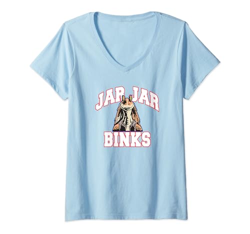 T-shirt Star Wars Jar Jar Binks col V aux finitions soignées