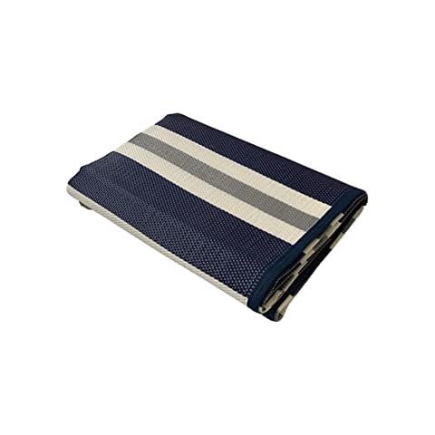 KZY LONDON Outdoor Rugs for Garden - Large Plastic Waterproof Mat for Patio Terrace, Balcony, Hall, Kitchen, Garden, Beach - 100% Polypropylene Portable Comfortable Area Rug (Striped, 120x180 cm) Cover