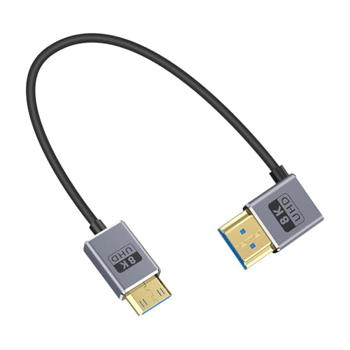 Duttek L 8k Mini HDMI to HDMI ϊP[uZ1 ft /30 cm, ^L^~j HDMI IXϊP[úAJArfIJp̍8k@60hz, 4k@240 hzT|[g(hdmiE)