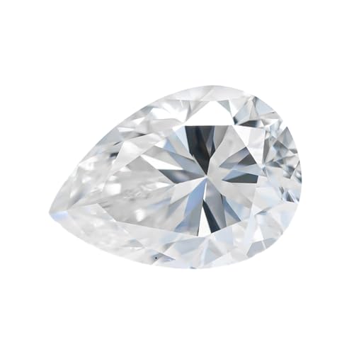 Pierre moissanite poire blanche D VVS1 pour sublimer vos bijoux de mariage