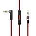 Phone Star Audio Verlängerungskabel Ersatzkabel für Dr. DRE Beats Kopfhörer mit Lautstärkeregler, Mikrofon und Anrufannahme in rot - 3,5 mm AUX Stereo