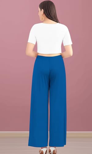 Image of Set of 2 Soft Reyon Cotton Regular Palazzo for Womens and Girls Combo Pack