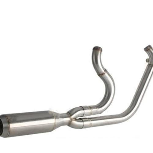 XUXRHMEAN Auspuffanlage Für Harley-Davidson Dyna Fat Bob Low Rider Street Bob Super Glide Und Wide Glide Motorradauspuffrohr Motorrad Mittleres Rohr Auspuff(D)