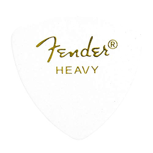 Fender 346 Shape Classic Celluloid Picks Heavy White ギターピック×12枚