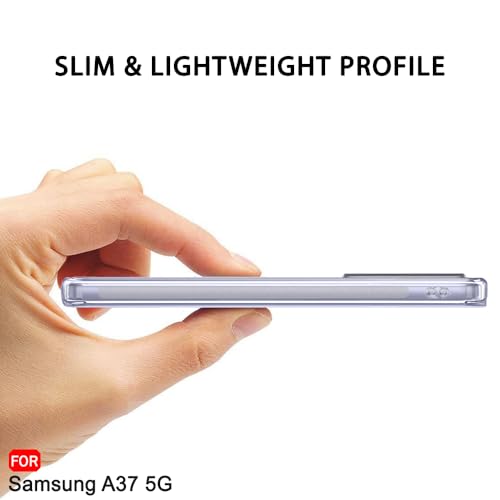 Image of TheGiftKart Back Cover for Samsung Galaxy A37 5G Case | Best Camera Protection | Inbuilt Dust Plugs & Anti-Slip Grip | Ultra Clear Soft Slim Galaxy A37 Back Cover Case (Silicone, Transparent)