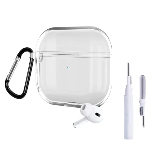 Image of YODI Case Cover for Airpods Pro|Pro 2|Airpods Pro 3|Airpods 4 Pouch, Silicone Cases with Cleaner Kit 360 Drop Protection,Shock-Resistant ((Transparent), Airpods Pro /Pro 2)