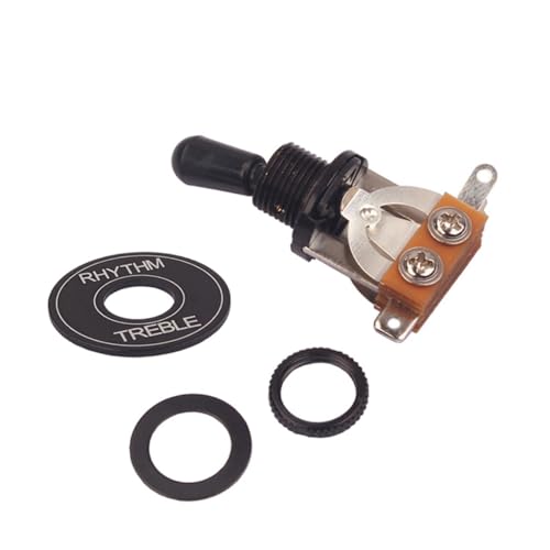 TIDTALEO エレキギター用ウェイトグルスイッチ リズムトレブルリング 黒色アルミ製耐久性パーツ ギター交換部品 対応 向け