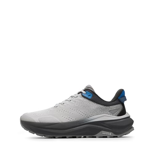 NORTIV 8 Men's Wide Toe Box Trail Running Shoes Cushion Walking Barefoot Tennis Workout Gym Cross Training Shoe Fashion Sneakers Whitney,Size 10.5,Black/Light Grey,SNRS25001M