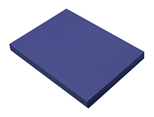 SunWorks Heavyweight Construction Paper, 9 x 12 Inches, Dark Blue, 100 Sheets