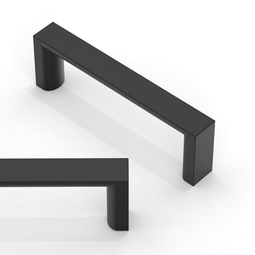 Asimerdeco 10 Pack Matte Black Cabinet Pulls 3 Inch(76mm) Kitchen Cabinet Handles Solid Zinc Alloy Cabinet Hardware Drawer Pulls