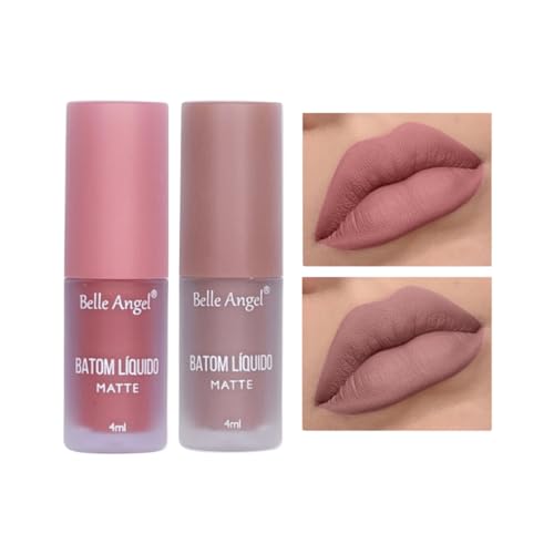 Kit 2 Batons Líquido Matte Escolha Sua Cor - Belle Angel (Cor 3 e 4, Tamanho único)