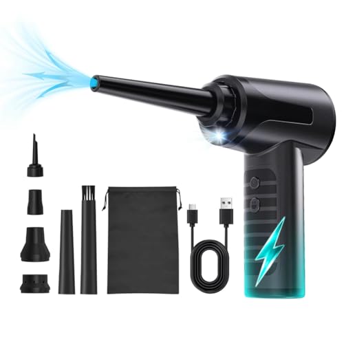 Luobannm Plumero de Aire Comprimido de 100.000 RPM, Eléctrico, Recargable, Inalámbrico, para Limpiar Teclados.