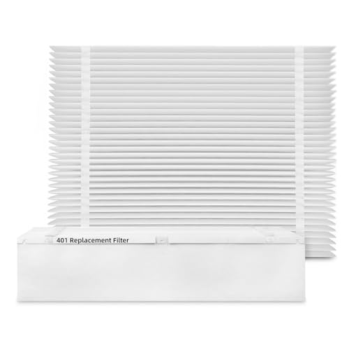 FURCIELOS 2-Pack 401 Replacement Filter Compatible with AprilAire 2400 Space-Gard 2400 Whole-House Air Purifier MERV-10 Furnace Filter 16x25x6 Air Filter