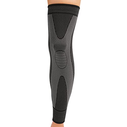 Collections Etc Therapeutic Full Leg Compression Sleeve | Hand Wash | Nylon, Spandex | Unisex