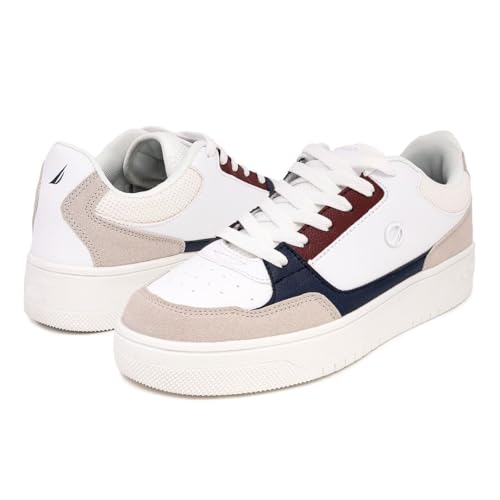 Image of Nautica Platform Sneakers for Womens Fashion Trendy Shoes White Casual Sneaker Thick Sole Everyday Walking Shoes