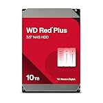 Western Digital 10TB WD Red Plus NAS Internal Hard Drive HDD - 7200 RPM, SATA 6 GB/s, CMR, 512 MB Cache, 3.5" - WD100EFGX