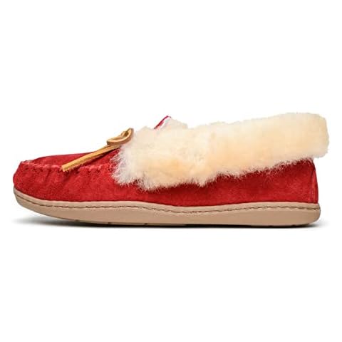 Minnetonka Women Alpine Sheepskin Moc Low-Top Slippers, Red (Red), 6 UK (39 EU) Cover