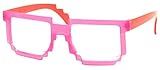 FancyG Retro Classic 8-Bit Pixel Geek Gamer Pixelated Glass Frame for Kids NO LENS