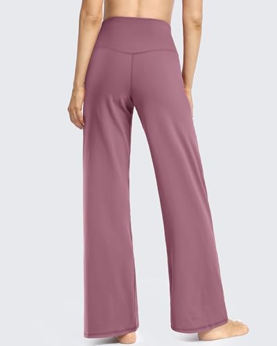 Image of Promover Wide Leg Pants Woman Yoga Pants with Pockets Stretch Loose Casual Lounge Sweatpants Petite /Regular /Tall