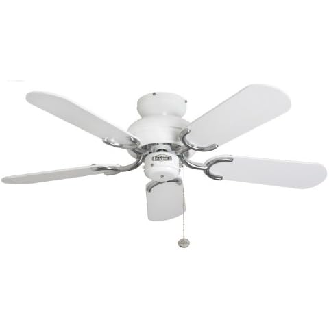 Fantasia Capri Ceiling Fan 36in St Steel/White Cover