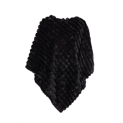 MAPIMANIA - Poncho Femme Chic et Élégant en Fausse Fourrure, Manteau Hiver, Châle Chaud, Cape Mariage Polaire, Boléro en Fourrure