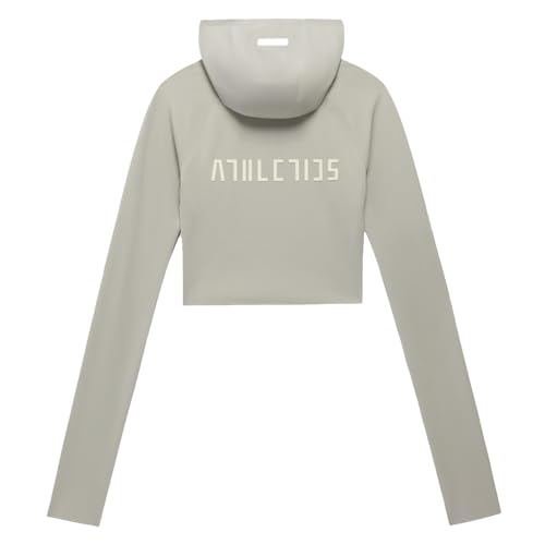 adidas Womens Fear Of God Athletics Crop Hoodie Casual Outerwear Casual - Beige - Size XL2
